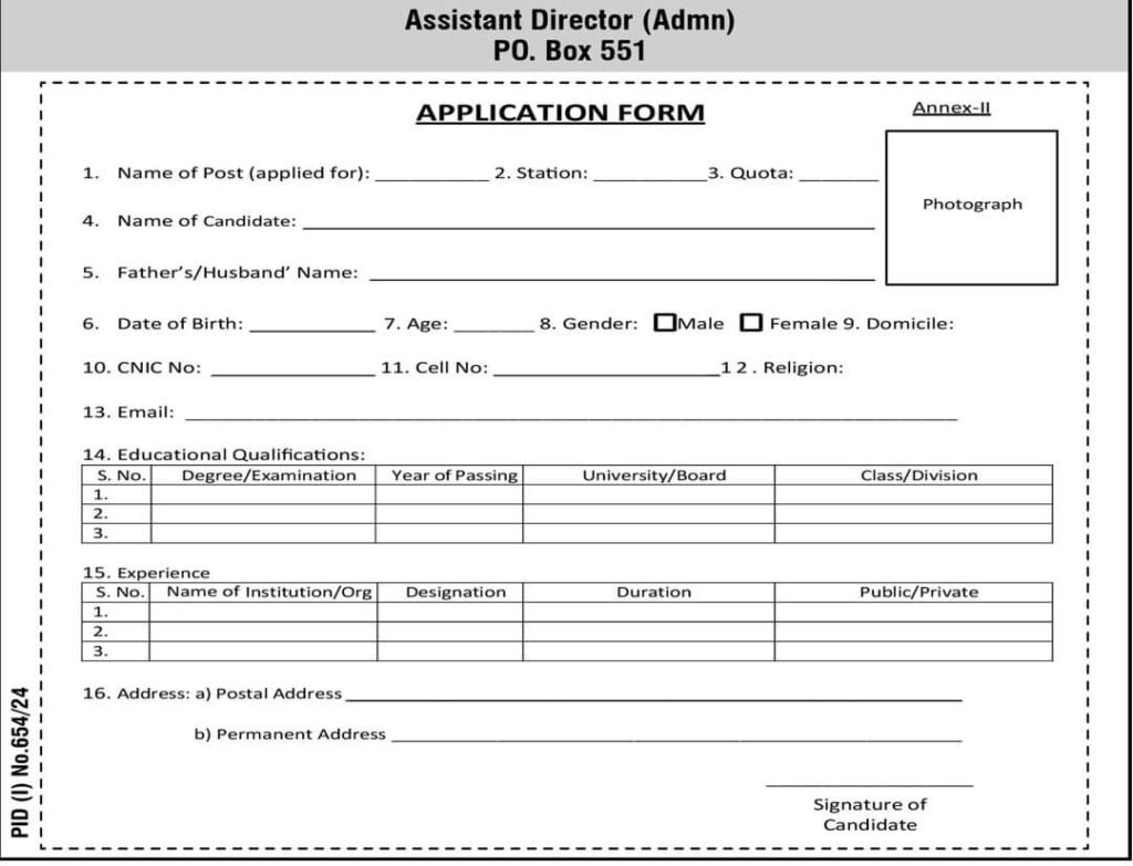 PO Box 551 jobs 2024 application form